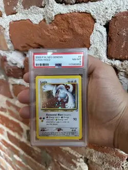 Pokemon Lugia Neo Genesis Unlimited Holo PSA 8 DOUBLE HOLO - Image 1
