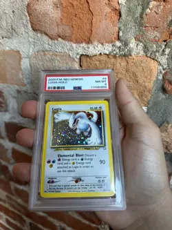 Pokemon Lugia Neo Genesis Unlimited Holo PSA 8 DOUBLE HOLO - Image 3