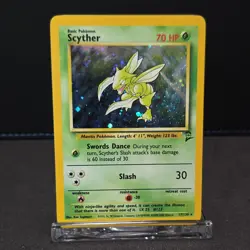 Pokemon Scyther 17/130 Base Set 2 Holo Rare Wizards of the Coast 2000 Vintage - Image 1