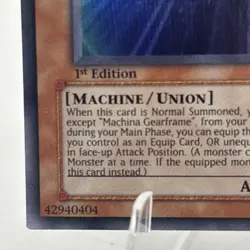 Yugioh Machina Gearframe SDMM-EN002 Super Rare 1st Ed NM - Image 4