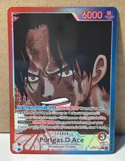 One Piece Portgas.D.Ace Alternate Art Leader OP13 002 Carrying On His Will - Image 1