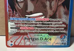 One Piece Portgas.D.Ace Alternate Art Leader OP13 002 Carrying On His Will - Image 3