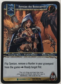 Syreian the Bonecarver FOIL World of Warcraft TCG CCG Icecrown WOW Card Game 9 - Image 1