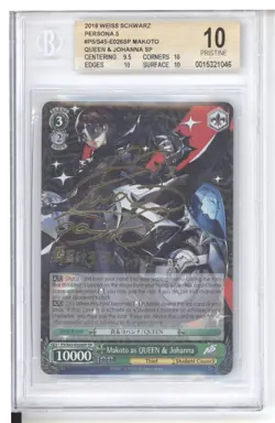 BGS 10 Weiss Schwarz Persona 5 Makoto & Johanna Queen Signed SP 026 ENGLISH - Image 1