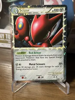 Pokemon TCG Scizor Prime 84/90 Undaunted Holo Rare Card NM - Image 1