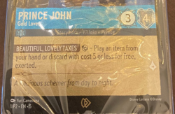 DISNEY LORCANA Prince John Gold Lover 1/P2 SEALED MINT Foil VILLANOUS Promo Card - Image 4