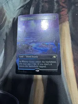Watery Grave Borderless Galaxy Foil Unfinity MTG Card - Image 1