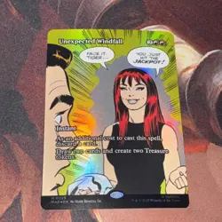 Unexpected Windfall X1 Mtg Spider-Man Eternal Legal Nm Borderless Foil - Image 1