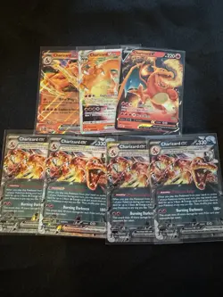 Pokemon Charizard Ex/Vstar/V Mini Lot X7 Cards Total - Image 1