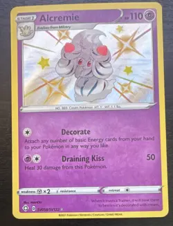 Pokemon Alcremie Shiny Holo Rare Stage 1 Shining Fates Vault SV058/SV122 2021 - Image 1