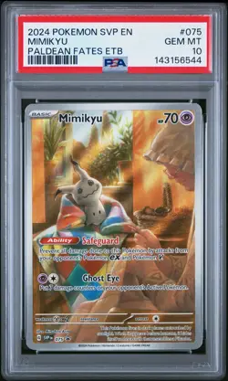 2024 POKEMON SVP EN-SV BLACK STAR PROMO #075 MIMIKYU PSA 10 - Image 1