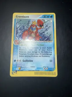 Pokemon Crawdaunt Holo Rare EX Dragon 3/97 2003 - Image 1