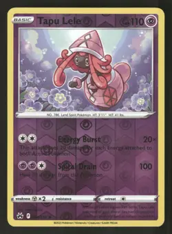 Tapu Lele 064/159 Holo Rare,Reverse Holo Pokemon Crown Zenith - Image 1