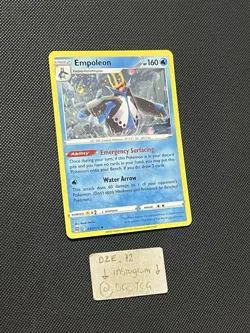 HD COSMOS HOLO PATTERN - Pokemon SWSH PROMO - Empoleon - 037/172 - M/NM - Image 4