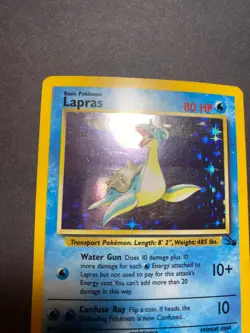 Lapras 10/62 Fossil Holo Pokemon TCG 151 RARE - Image 4