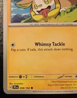 Yamper 058/162 Common Scarlet & Violet: Temporal Forces Pokemon TCG - Image 4