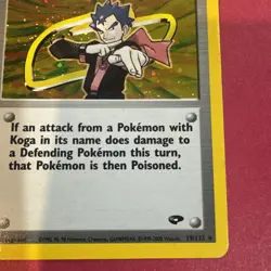 Koga Gym Challenge Holo Rare 19/132 Trainer - Pokemon NM - Image 4
