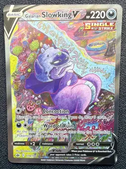 Pokemon TCG Galarian Slowking V 179/198 Alternate Art SWSH Chilling Reign - Image 1