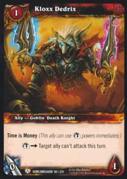 World of Warcraft TCG Kloxx Dedrix - Worldbreaker 181/270 - Image 1
