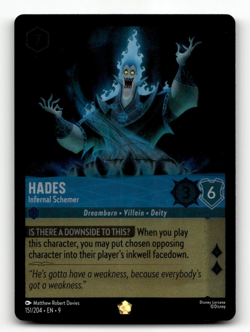 COLD FOIL - Disney Lorcana Hades - Infernal Schemer 151/204 - Fabled - Image 1
