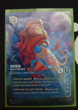 2024 Disney Lorcana Mufasa Enchanted Ruler of Pride Rock Shimmering Skies 217 - Image 1