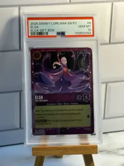 2025 DISNEY LORCANA EN P3-PROMO ELSA GIFT BOX #6 ELSA - THE FIFTH SPIRIT PSA 10 - Image 1