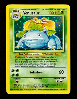 1999 Pokemon VENUSAUR Base Set ADDITIONAL INK ERROR Misprint HOLO Card 15/102 - Image 3