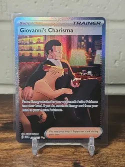 Pokemon TCG Giovanni's Charisma 151 Scarlet & Violet Card 204/165 SIR - Image 1