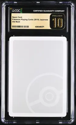 2019 Pokemon Japanese Playing Cards Old Maid Spare Card CGC 10 PRISTINE - Image 1