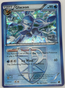 Glaceon 23/116 Black & White Plasma Freeze Pokemon Card Non Holo - Image 1