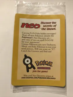 Entei Black Star Promo #34 Movie Promo Pokemon Card Sealed Reverse Holofoil - Image 1