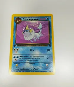 DARK VAPOREON 45/82 1st edition Team Rocket Pokemon Card LP/NM–near mint - Image 1