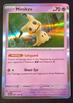 Pokemon TCG Mimikyu 97/193 Rare Card NM/Mint Condition Paldea Evolved Free Ship! - Image 1