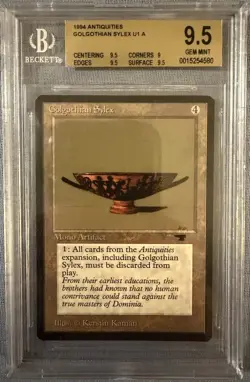 MTG Antiquities 1994 Golgothian Sylex BGS 9.5 GEM MINT Old School 93/94 Magic - Image 1