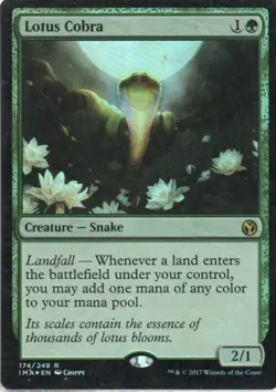 MTG: Iconic Masters: Foil Lotus Cobra: Lightly Played Condition - Image 1