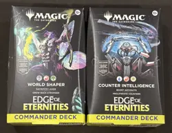 MTG Edge Of Eternities World Shaper Counter Intelligence (2) Commander Deck Lot - Image 1