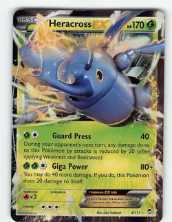 HERACROSS EX 4/111 HOLO RARE EX FURIOUS FISTS POKEMON MP - Image 2