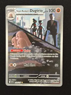 Pokemon TCG Team Rocket’s Dugtrio 239/217 Illustration Rare Ascended Heroes - Image 1