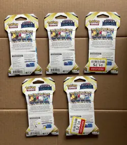 Lot 5 new sealed Pokemon Sword & Shield Silver Tempest sleeved booster packs - Image 2