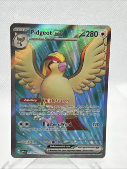 Pokemon TCG Pidgeot EX Full Art Ultra Rare Obsidian Flames 217/197 - Mint - Image 1