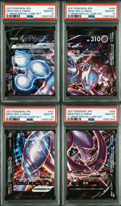 PSA 10 2021 Pokemon Japanese SP5 #005 006 007 008 Mewtwo V-union SET sequential - Image 1