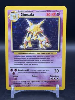 Alakazam Holo Rare German Pokemon Base Set 1/102 Pokemon WOTC HP - Image 1