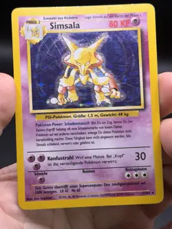 Alakazam Holo Rare German Pokemon Base Set 1/102 Pokemon WOTC HP - Image 3