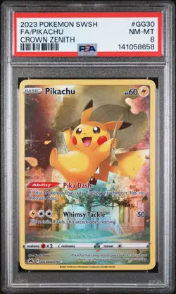 Fa/Pikachu GG30 Pokemon Sword And Shield Crown Zenith NM PSA 8 - Image 1