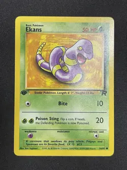 Pokemon Ekans 56/82 Team Rocket Common 1st Edition 2000 WOTC NM - Image 2