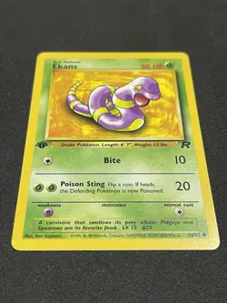 Pokemon Ekans 56/82 Team Rocket Common 1st Edition 2000 WOTC NM - Image 3