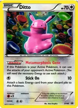 Pokemon TCG Ditto XY40 Black Star Promo Holo VLP - Image 1