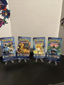 Pokemon TCG XY Evolutions Booster Pack Bundle All 4 Pack Arts Factory Sealed New - Image 1