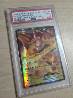 Pokemon Charizard EX Red & Blue Coll. Black Star Full Art Promo XY121 PSA 9 Mint - Image 2