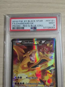 Pokemon Charizard EX Red & Blue Coll. Black Star Full Art Promo XY121 PSA 9 Mint - Image 4